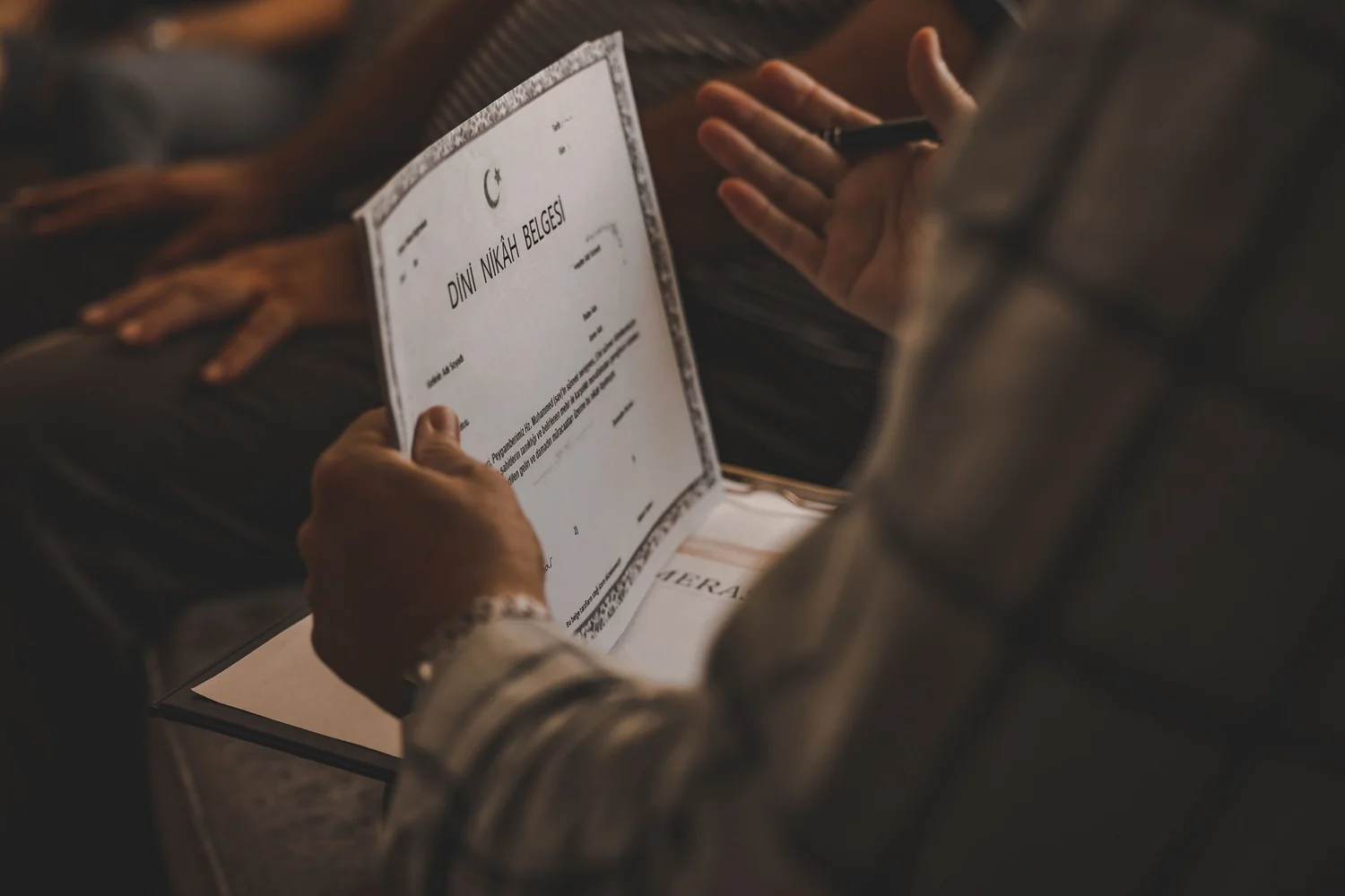 Attested document returned in the folder it was presented in