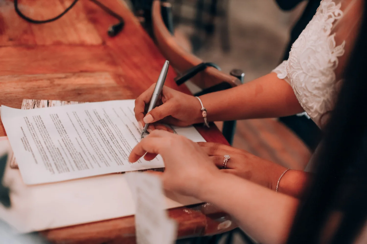 Signing an instrument prepared for a family matter