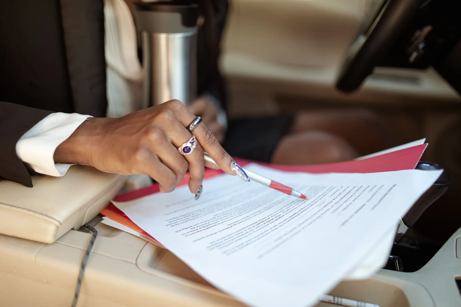 Wording of a vehicle power of attorney being marked up before drafting