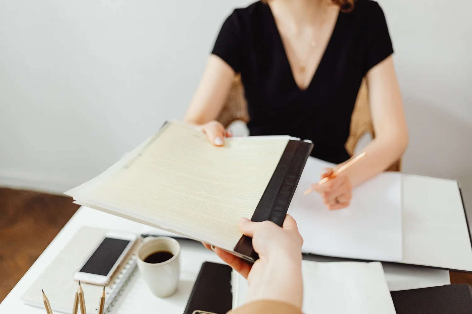 The document that carries a selling authority, passed across a table