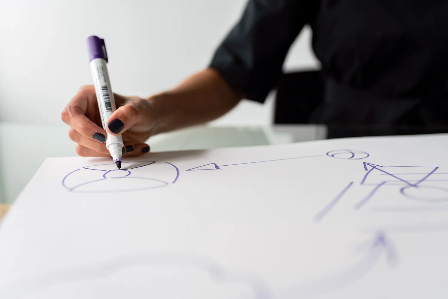Drawing a mark of the kind that gets registered and then dealt with